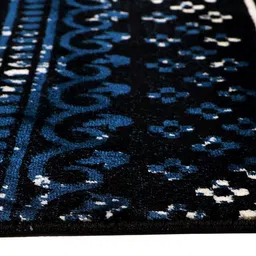MODEFE Blue & White Abstract Anti-Skid Rectangular Carpet image 2