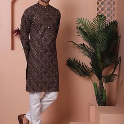 Jompers Embroidered Regular Sequinned Kurta with Pyjama image 4