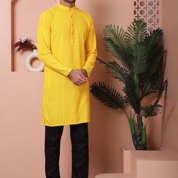 Jompers Embroidered Regular Sequinned Kurta with Pyjama image 4