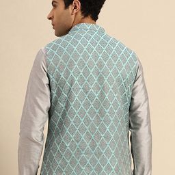 KISAH Ethnic Motif Woven Design Nehru Jackets image 2