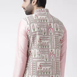 KISAH Floral Printed Woven Nehru Jacket image 3