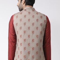 KISAH Printed Nehru Jacket image 2