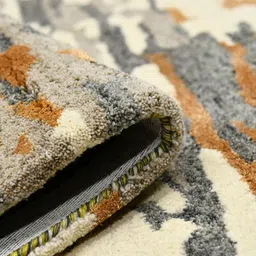 saraswatii global Orange Abstract Design Hand-Tufted Woollen Carpet image 4