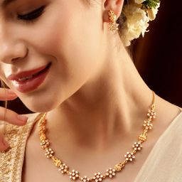 Rubans Gold-Plated AD Stone Jewellery Set-41