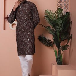 Jompers Embroidered Regular Sequinned Kurta with Pyjama image 5