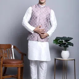 Jompers Woven Design Nehru Jacket image 2