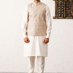 Jompers Woven Design Satin Nehru Jacket image 5