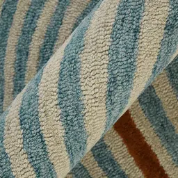 saraswatii global Beige & Blue Hand Tufted Rectangular Carpet image 5