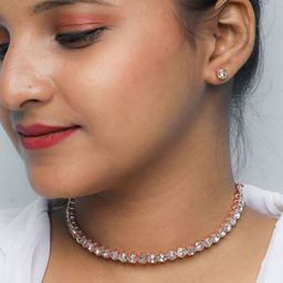 VOJ Gold Plated Stones Studded Jewellery Set-image-42