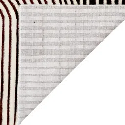 MODEFE Rust & White Geometric Anti-Skid Rectangular Carpet image 3