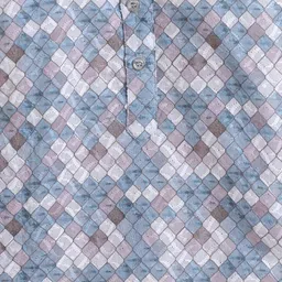 Jeetethnics Boys Geometric Embroidered Mandarin Collar Regular Straight Kurta With Pyjamas image 4