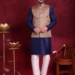 Jompers Woven Design Nehru Jacket image 5
