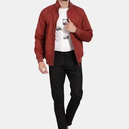 t-base Stand Collar Insulator Bomber Jacket image 3