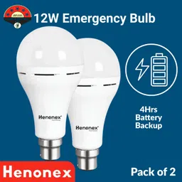 henonex Bright White 12W Emergency LED Bulbs – Pack of 2 2 hrs Bulb Emergency Light-picture-30