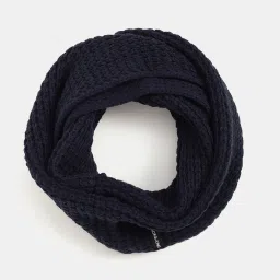 Self Design Wool Blend Men Dark Blue Scarf-image-81