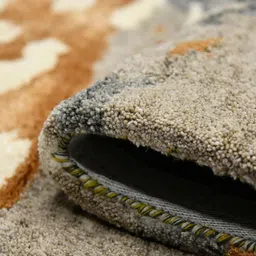 saraswatii global Orange & Beige Abstract Hand-Tufted Woolen Carpets image 4