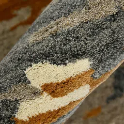 saraswatii global Orange & Beige Abstract Hand-Tufted Woolen Carpets image 5
