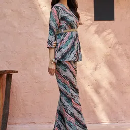 KALINI Printed Regular Tunic with Palazzos image 4