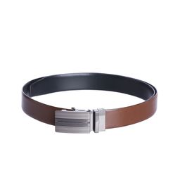 Kara Men Brown & Black Solid Reversible Leather Belt-image-28