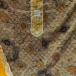 SHADOW & SAINING Ethnic Motifs Printed Sequinned Unstitched Dress Material image 2