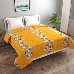 BREVARD Mustard-Yellow Printed Double Duvet Cover-picture-44