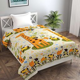 BREVARD Yellow & Orange Printed Single Duvet Cover-picture-46