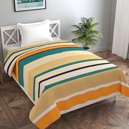 RRC Brown & Green Striped Single Duvet Cover-picture-1