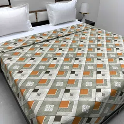 Pure Decor Batik White Floral Printed Pure Cotton 260TC Super King Duvet Cover With Zipper-picture-32