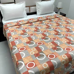 Pure Decor Brown & Grey Printed 210 TC Pure Cotton King Size Duvet Cover With Zipper-picture-26