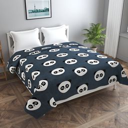 BREVARD Grey & White Conversational Printed Double Queen Duvet Cover-picture-8