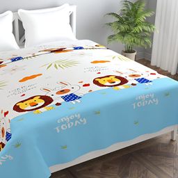 BREVARD White & Blue Printed Double Queen Duvet Cover-picture-40