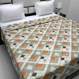 Pure Decor Batik Grey & Brown Abstract Printed 240 TC Cotton King Duvet Cover With Zipper-picture-22