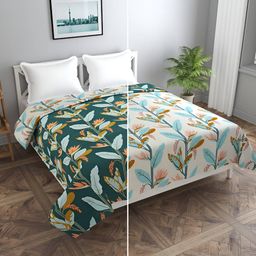 BREVARD Green & Off White Printed Double Queen Duvet Cover-picture-42