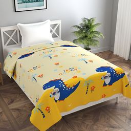 BREVARD Yellow & Blue Printed Single Duvet Cover-picture-42