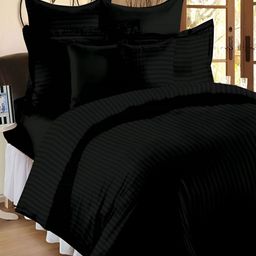 Myntra Elegant Homes Black Striped Microfiber Cotton Single Duvet Cover With Zipper-picture-45