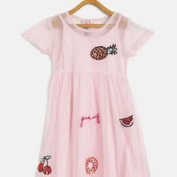 KidsDew Girls Embroidered Sequined Net Dress-image-94