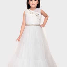 BETTY Girls Sleeveless Net Gown-picture-57