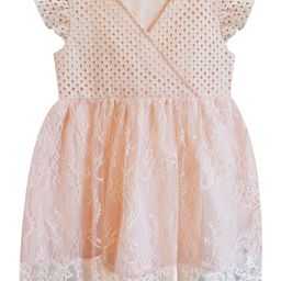 milou V-Neck Cap Sleeves Pure Cotton Net Dress-image-59