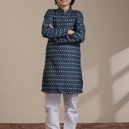 Manyavar Boys Ethnic Motifs Printed Regular Kurta with Pyjamas-1