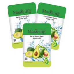 MasKing Unisex Pack Of 3 Avocado Facial Sheet Mask image 2