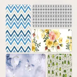Kuber Industries White & Grey 3 Pieces Geometric Shower Curtain & Bathmat Set image 4