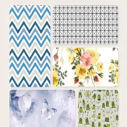 Kuber Industries White & Yellow 3 Pieces Geometric Shower Curtain & Bathmat Set image 3