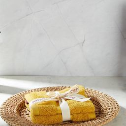 Fabindia Yellow 2 Pieces Amaya Cotton Face Towel-35