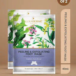 LuxaDerme Set Of 2 Peeling & Exfoliating Foot Mask - 40ml Each-1