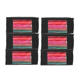 Perpetual Black 6 Pieces Laundry Bags-28
