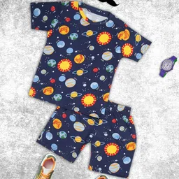 Ninos Dreams Boys Printed Pure Cotton Night Suit-image-99