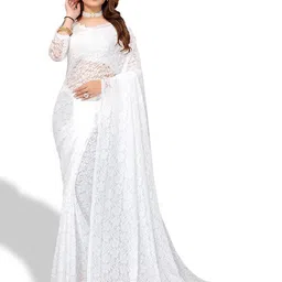 Florence Floral Woven Design Net Saree-picture-13