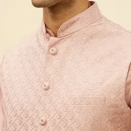 Manyavar Self Design Regular Kurta and Trousers With Nehru Jacket image 2