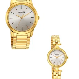 Sonata Set Of 2 Stainless Steel Bracelet Style Straps Analogue Watch 7712587040YM01-picture-11