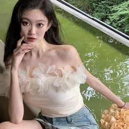 StyleCast x Revolte Floral Print Net Top-image-7